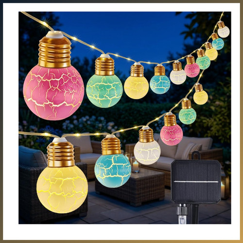 Solar lichterkette außen 8m - außen, 6,8m